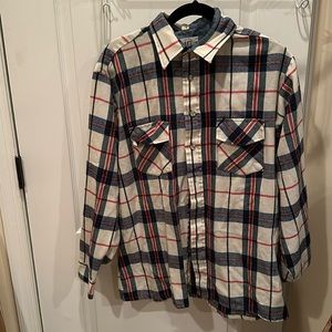 Van Heusen 417 Vintage Flannel Shirt sz L